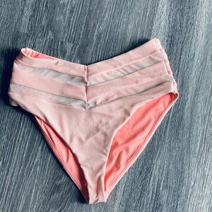 Stylish Pink High-Waisted Bikini Bottom